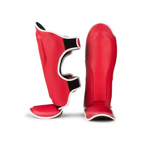 Protège-tibias en cuir rembourrés pour MMA, protection du cou-de-pied, respirants, professionnels, pour entraînement intensif de kickboxing, arts martiaux, protège-jambes de karaté - Product Image 3