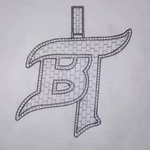 Colgante de Moissanita VVS de Corte Brillante Redondo Maa Uma Creation, Chapado en Oro, Plata 925, Microincrustaciones, Estilo Hiphop, Unisex, para Fiesta - Product Image 1