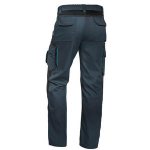 RICSA INTERNATIONAL Men's Dark Blue CE Certified Reflective <b>Work</b> <b>Pants</b> Polyester Abrasion Resistant <b>Cargo</b> Pockets Reinforced - Product Image 1