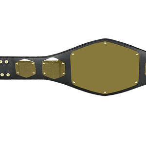 Cinturón de Campeonato de Lucha Libre Personalizado de la INDUSTRIA GLOWING NEON, en Cuero PU Deportivo con Impresión por Transferencia de Calor, Placas Doradas, Correa Negra, Unisex - Product Image 5