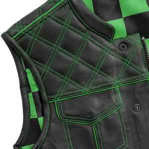 Gilet en cuir pour motard, style streetwear, design décontracté, produits tendance, gilet en cuir sans manches - Product Image 3
