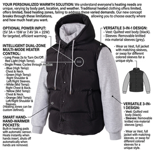 Productos Más Vendidos, Chaqueta y Chaleco Calefactables de Fibra de Carbono con Batería para Invierno, Ropa con Calefacción - Product Image 4