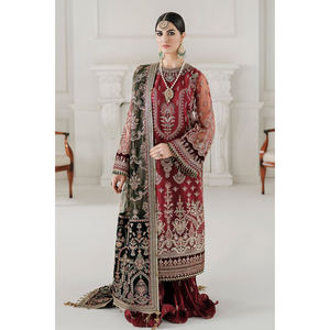 Nouvelle robe de soirée pour femme à manches longues, prix abordable, vente en gros, robe de créateur brodée lourdement personnalisée pour femme - Product Image 1