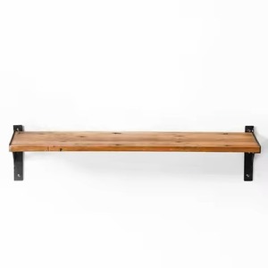 Wooden Floating <b>Shelf</b> <b>Wall</b> Mount Dark Brown Multi Tier Vertical Storage Ledge Display Organizer Rack Unit Home Decoration - Product Image 4