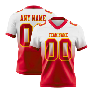 Uniforme Deportivo Unisex Transpirable con Nombre y Número Impresos por Transferencia de Calor, Manga Corta, Dos Tonos, Jersey de Fútbol Americano 100% - Product Image 3