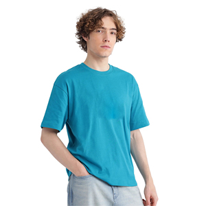 T-shirt ample tricoté pour homme, style streetwear, épaules tombantes, en coton/fibre de bambou 230g, coupe décontractée, mode OEM - Product Image 2
