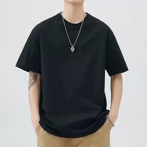 เสื้อยืดผู้ชายผ้าฝ้าย 100% คุณภาพสูง สกรีนโลโก้ได้ตามต้องการ ทรงปกติ ใส่สบาย แห้งเร็ว ระบายอากาศดี เสื้อยืดลำลองไซส์ใหญ่ - Product Image 3