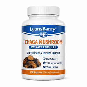 Cápsulas de Extracto de Hongo Chaga, Suplemento Antioxidante para el Apoyo Inmunológico, Proveedor de Marca Privada OEM - Product Image 2