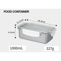 Boîtes de rangement de cuisine en acier inoxydable, contenants alimentaires avec couvercles verrouillables