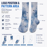 Chaussettes personnalisées pour adultes, impression couleur intégrale par sublimation, respirantes, 100% coton, OEM ODM, streetwear, équipes, événements, personnalisables