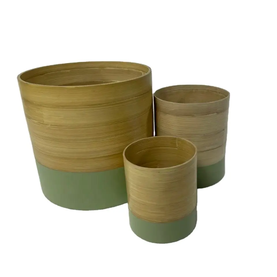 New arrival Cheap price bamboo pot bamboo container for spices or nuts with and without lid made in Vietnam