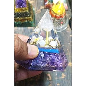 Esfera Hexagonal de Amatista Pulida y Cuarzo Rosa, Orgón Ecológico, Feng Shui, Meditación, Protección EMF, Orgonita, Venta al Por Mayor - Product Image 1