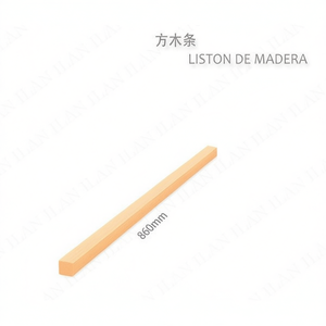 Listello in Legno Ilan 30x30x860mm per Progetti Artigianali e Fai-da-Te - Product Image 1