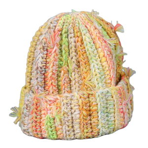 Unisex Knitted Beanie Winter Fashionable Hat Dot Pattern Solid Color Custom Embroidery Logo Wool Blend Common Warm for Adults - Product Image 5