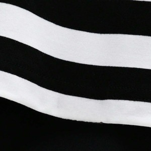 Custom Men's Solid Long Sleeve Casual Loose Breathable O-Neck Tee <b>Japanese</b> Style Unisex 100% Cotton Plus Size Printed Strip Tee - Product Image 4