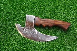 Cortador de Pizza Estilo Vikingo de Alta Calidad, Acero con Alto Contenido de Carbono, Mango de Madera Negra, Hecho a Mano, Regalo de Cocina, Garantía de 3 Años para Él y Ella - Product Image 3