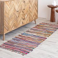 Tapis de couloir Chindi colorés personnalisés de qualité supérieure, faits à la main, lavables, recyclés, tapis de cuisine, paillasson, design de logo