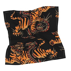 OEM 2026 Vente en gros en stock Foulards ethniques personnalisés en soie imprimée avec logo, haute qualité, toutes saisons, extérieur, unisexe, mode, doux - Product Image 1