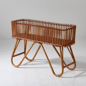 Freestanding basket <b>pot</b> <b>holder</b> for plant flower arrangement highest quality rattan planter stand - Product Image 1