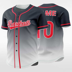 Wholesale Price Custom Printed Embroidered Team Name Short Sleeve Full Button Baseball Jersey 100%<b>Polyester</b> Best Baseball <b>Shirt</b> - Product Image 1