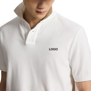 Nouveau T-shirt Classique Homme en Maille Tricotée Respirante avec Col et Poignets Côtelés en Coton, Broderie Personnalisée, Style Décontracté - Product Image 5