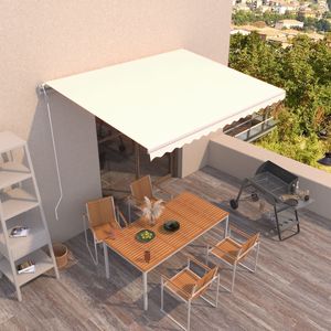 Toldo crema retráctil automático Tamaño de 157,5 "x 118,1" para refugio al aire libre - Product Image 1