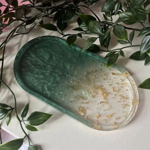 ถาดเสิร์ฟเรซิ่นอีพ็อกซี่ ภาชนะใส่อาหาร ถาดเสิร์ฟตกแต่งรูปวงรี เป็นมิตรกับสิ่งแวดล้อม ปลอดภัยสำหรับเครื่องล้างจาน เหมาะสำหรับงานแต่งงาน ของตกแต่งบ้าน จาน - Product Image 1