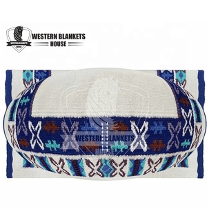 Mantas de Silla de Montar Occidental Personalizables Multicolores, Lana de Nueva Zelanda, Algodón, para Doma, Equitación, Manta de Polialgodón con Fieltro y Logotipo - Product Image 2