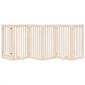 ชุดรั้วและคอกสัตว์เลี้ยงสำหรับสุนัข ทำจากไม้ป็อปลาร์ธรรมชาติ 6 ชิ้น - Product Image 3