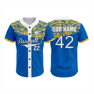 ชุดยูนิฟอร์มเบสบอลคุณภาพพรีเมียม เสื้อเจอร์ซีย์สั่งทำพิเศษ ระบายอากาศได้ดี ผลิตจากโพลีเอสเตอร์ ซับเหงื่อ ชุดทีม สั่งซื้อจำนวนมาก - Product Image 1