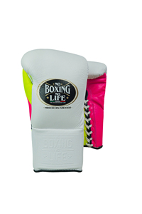 No Boxing No Life Black <b>Silver</b> <b>Gloves</b> Leather Lace-up Closure Breathable Adult Training Sparring Professional Custom Design Logo - Product Image 5