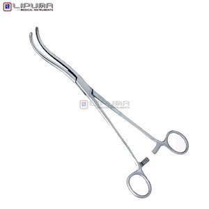 Pinza Vascular Quirúrgica Mayo Guyon Premium de 9 1/4 Pulgadas, Instrumentos de Hemostasia, Mandíbulas Curvas Dobles Manuales con Puntas Serradas - Product Image 2