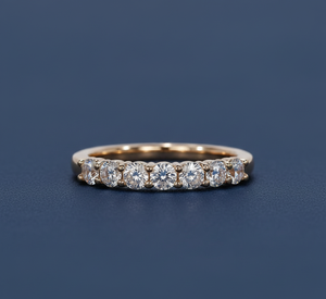 Anillo de Diamantes Cultivados en Laboratorio de 0.85 Ct, Banda Redonda VVS F G, Oro Amarillo, Anillo de Diamantes Personalizado al por Mayor, Anillo de Compromiso y Boda - Product Image 1