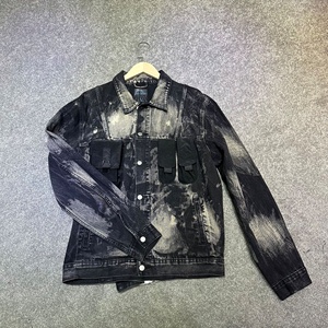 Fabricants de vêtements en gros OEM, veste en jean décontractée vintage en coton lavé de haute qualité sur mesure - Product Image 4