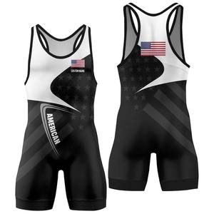 Nuevo Diseño de Singlet de Lucha Sublimado, Trajes de Lucha, Levantamiento de Pesas, Entrenamiento de Potencia, Singlets de Lucha para Hombre - Product Image 1