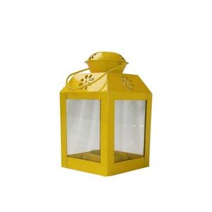 Centro de mesa de diseño hecho a mano, farol con acabado dorado, farolillos colgantes decorativos de vidrio para uso doméstico en Hotel - Product Image 3