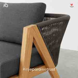 Modern Living Room <b>Sofa</b> Solid <b>Wood</b> Rope <b>Frame</b> Upholstered Fabric Couch Luxury Home Hotel Villa Furniture - Product Image 2
