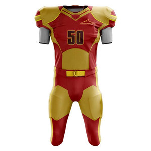 Uniforme de Fútbol Americano Personalizado, Servicio OEM, Tela 100% Poliéster de Alta Calidad, Transpirable, Ligero, Impresión por Transferencia de Calor - Product Image 1