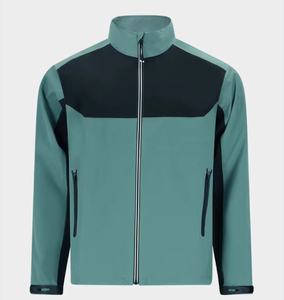 Chaqueta Acolchada Unisex con Bloques de Color, Cierre Completo, Cuello Alto, Cortavientos, Informal, para Exteriores, Resistente a la Intemperie - Product Image 4