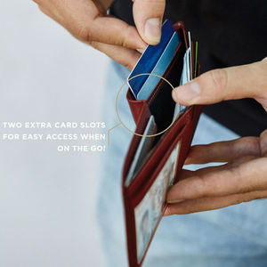 กระเป๋าสตางค์หนังแท้ลายจุดปักลาย ดีไซน์ทันสมัยสำหรับทุกเพศ คุณภาพสูง กระเป๋าใส่บัตรเครดิตสำหรับเดินทาง - Product Image 2