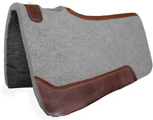 Tapis de selle en feutre de laine de cheval occidental de haute qualité, équipement d'équitation premium, fabricant en gros d'articles en cuir - Product Image 1