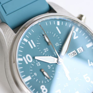 Exquisite and Romantic Business Luxury Light Blue Dial Casual Banquet <b>Chronograph</b> Date <b>Automatic</b> Mechanical Men's Watch - Product Image 3