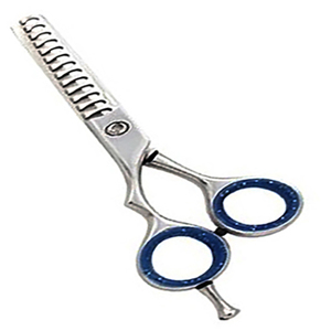 Ciseaux professionnels à effiler les cheveux en acier inoxydable, à lame droite et affûtée, à manche court, pour droitiers, pour usage en salon - Product Image 2