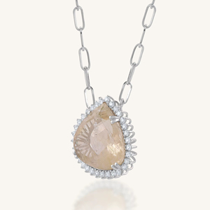 Colgante de Cuarzo Rutilado y Circonita Cúbica en Plata de Ley 92.5 KLSP-50603 - Product Image 2