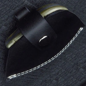 Couteau Ullu Burraq personnalisé fait main en acier Damas, manche en bois, trancheur à pizza, fourreau en cuir, ambidextre, écologique - Product Image 5