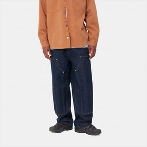 Pantalones de Trabajo TITAN TREAD WEAR para Hombre, Cintura Alta, Mezclilla Oscura, Múltiples Bolsillos, Cierre de Botones, Algodón de Peso Medio, Estilo Otoñal - Product Image 4