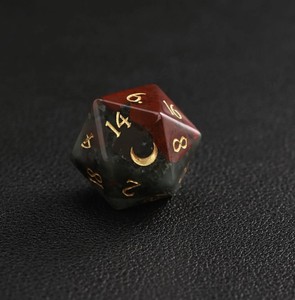 Jeu de dés en résine multicolores, polyédriques, avec chiffres et paillettes, faits à la main, pour jeux de société - Product Image 1
