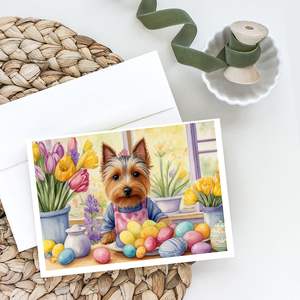 Whimsical <b>Easter</b> Silky Terrier Greeting <b>Cards</b> <b>Pack</b> of 8 Blank A7 Note <b>Cards</b> with Envelopes 5x7 Size for Decorative Note Writing - Product Image 2