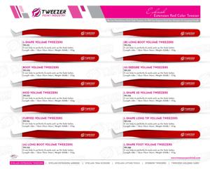 แหนบต่อขนตาปลอมแบบสแตนเลสสีแดงปลายหลายแหนบป้องกันไฟฟ้าสถิตย์ขนตาปลอมและเครื่องมือดีไซน์ใหม่ - Product Image 6