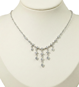 Delicado Collar Redondo con Diamante de Laboratorio, Plata de Ley 925, Oro Sólido de 10K y 14K, Joyería Perfecta para Regalo de Aniversario, Collar con Engaste de Puntas - Product Image 5